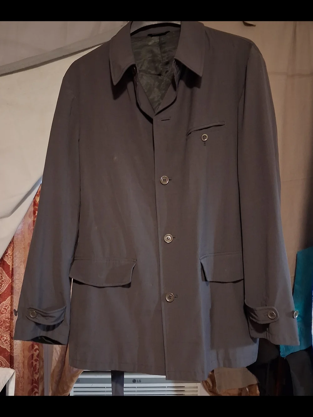 Authentic Giorgio Armani Mainline Black Label 100%Wool Belted Jacket.